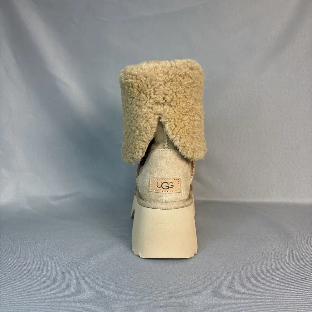 New UGG Classic Tall 8 New Heights Cuffable Suede Platform Sand Boots SOLD OUT! - Picture 6 of 16